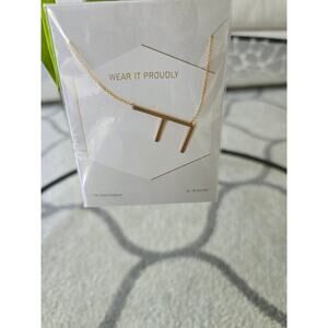 Wishbonne Initial 14K Gold Dipped Necklace F New